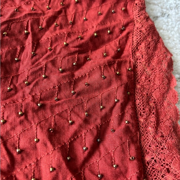 Free People Intimately Lace Beaded Bright Lights Camisole Tank Top Medium - Picture 5 of 6